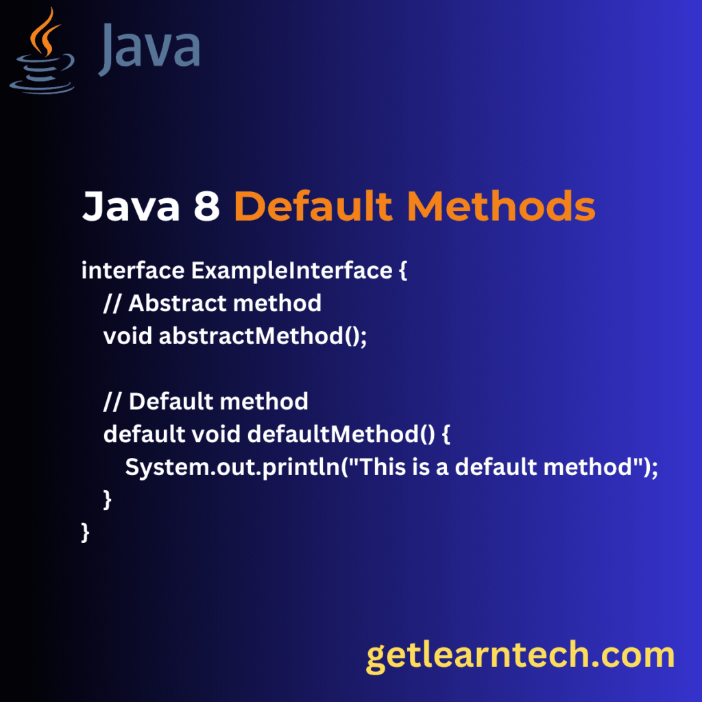 Default Methods In Java 8