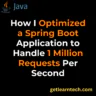 How I Optimized a Spring Boot Application to Handle 1 Million Requests Per Second